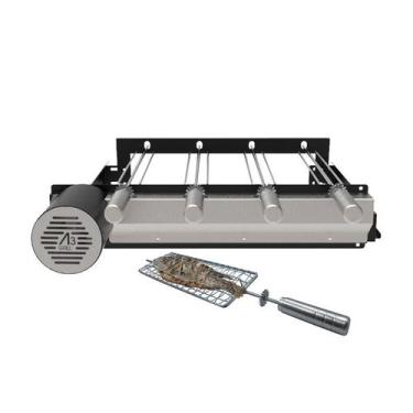 Imagem de A3 Grill Ajustável Black - Motor Giratório para 4 Espetos + Espeto Gre