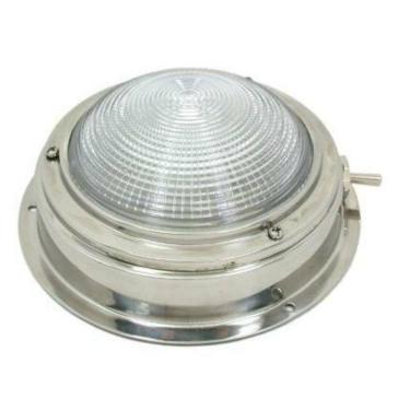 Imagem de Luminária Em Aço Inox Sobrepor 12V 4 Com Interruptor