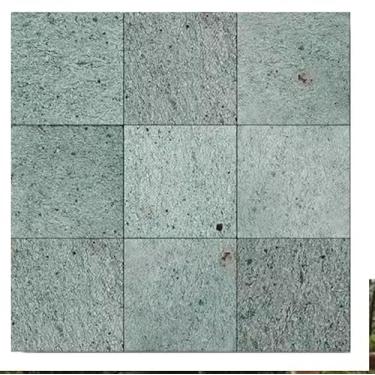 Imagem de Revestimento em Pedra Natural Hijau para Piscinas, Paredes Internas e Externas, Pisos, Cor Cinza