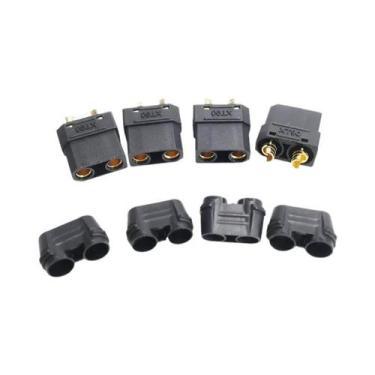 Imagem de Conectores Bullet XT90 XT-90 XT90H Macho E Fêmea Pretos 4 Peças Para B