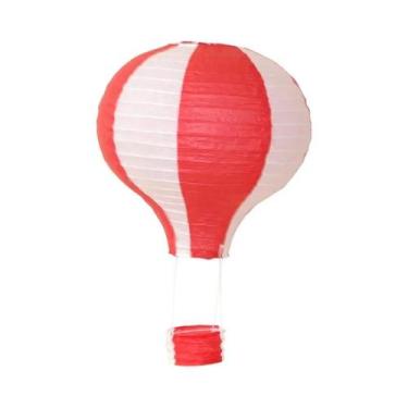 Imagem de Lanternas De Papel Em Forma De Balão De Ar Quente DIY De 12 Polegadas 