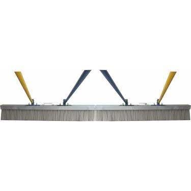 Imagem de Vassoura Profissional para Quadra de Beach Tennis 240 cm Dobrável c/Base Reforçada com Dois Cabos Duplos, Ideal Manutenção de Quadras de Areia Nivelamento em 2 minutos de forma Uniforme sem Compactar