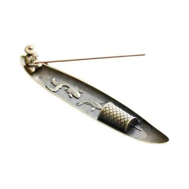 Imagem de Suporte De Incenso Estilo Japonês Barco Com Velhos Pescadores Ornament