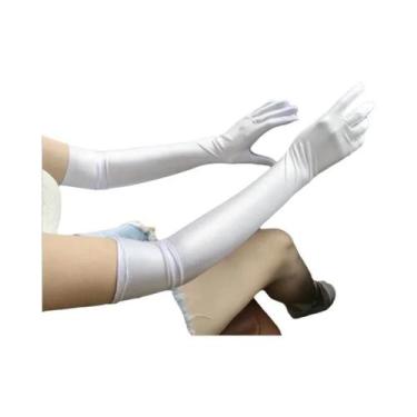 Imagem de Luvas Longas De Spandex Para Mulheres De 53cm Para Proteção Solar, Ópe