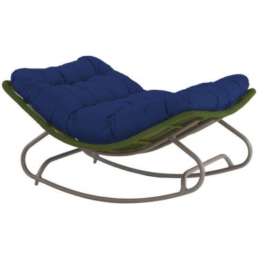 Imagem de Poltrona Balanço Viena Corda Náutica Trama Original Verde Musgo