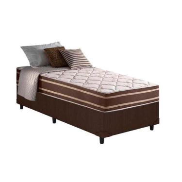 Imagem de Cama Box Solteiro: Colchão Molas Anjos Superlastic Duo Sono + Base CRC