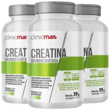Imagem de KIT 3X Creatina Monohidratada 60 cápsulas - Clinicmais