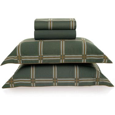 Imagem de Jogo de Cama Karsten Bernardo 300 Fios 4 Peças Queen Verde