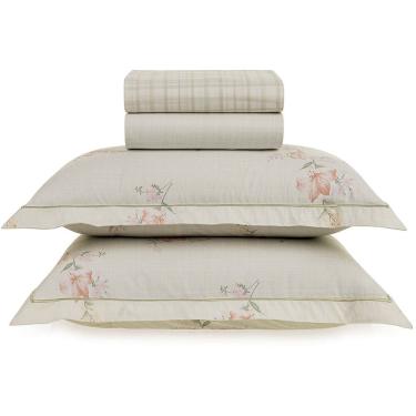 Imagem de Jogo de Cama Karsten Tarsila 200 Fios 4 Peças Queen Bege