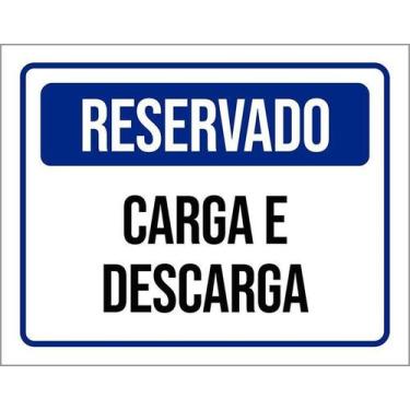 Imagem de Kit 10 Placa Acm De Reservado Carge E Descarga 18X23 - Sinalizo