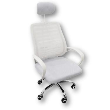 Imagem de Cadeira Escritório Oficial Diretor Mesh Com Encosto Branco