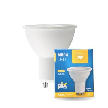 Imagem de Lâmpada Led Pix Dicroica Mr16 7w Bivolt 2700k Luz Quente