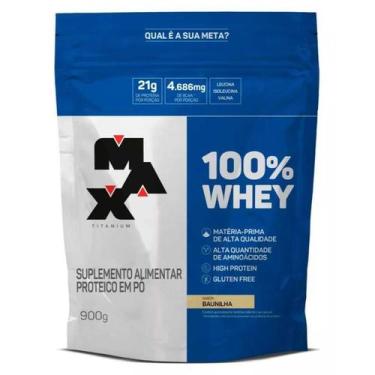 Imagem de Whey Concentrado Refil 900g Max Titanium, Baunilha