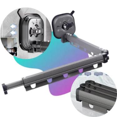 Imagem de Cabideiro Varal De Roupas Parede Lavanderia Retrátil Ventosa Grusda Se