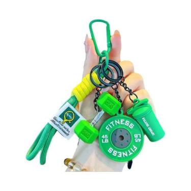 Imagem de Chaveiro De Silicone Para Academia Fitness, Com Design De Anilha E Hal