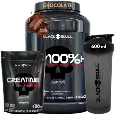 Imagem de Kit Whey Protein POTE 100 HD 900g Pure Isolado Hidrolisado Concentrado com Creatina 150g e Shakeira-Unissex