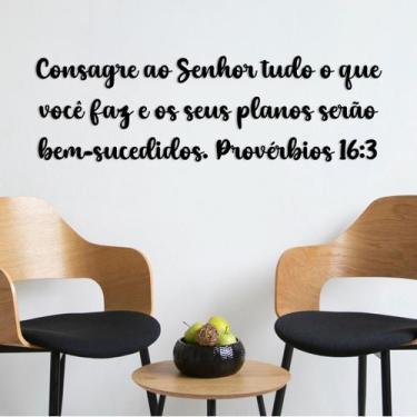 Imagem de Quadros Decorativos Frases Biblicas Decoração para Sala e Quarto em md