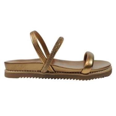 Imagem de Sandália Via Marte Baixa Feminina Papete Brilho 117-006-01-Feminino