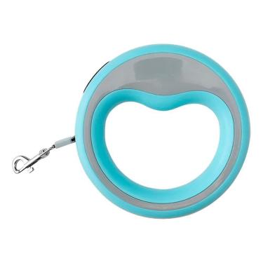 Imagem de Guia Retrátil Para Camping Regulável Cães Gatos Com Trava - Passeio E Livre azul Claro