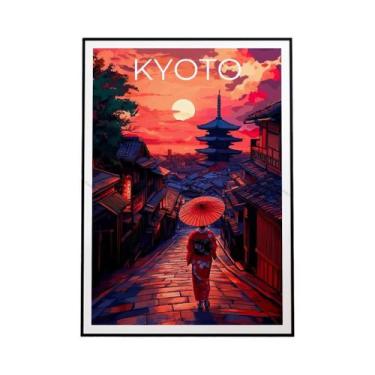 Imagem de Pôster De Arte De Parede Com Estampa De Cidade Japonesa Em Bloco De Ma