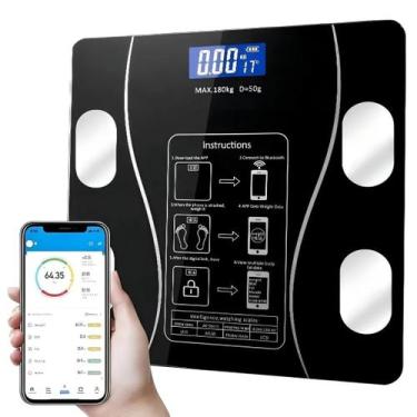 Imagem de Balança Digital Bioimpedância Massa Corporal APP Bluetooth Digital Bob