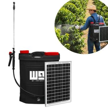 Imagem de Pulverizador Costal 2x1 20 Litros Elétrico e Painel Solar Bateria 3 Bicos Way IWPCPS20020