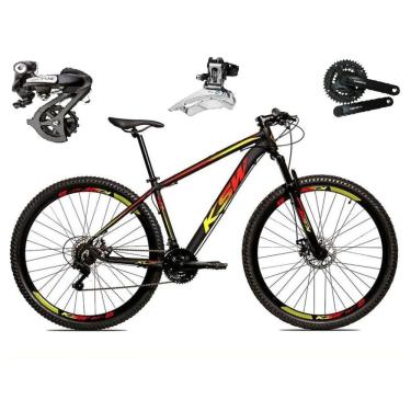 Imagem de  Bicicleta Aro 29 Ksw Xlt Câmbios Shimano Altus 24v K7 Alumínio Freios Hidráulicos Garfo Com Trava - Preto\Vermelho\Azul