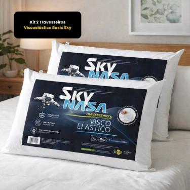 Imagem de Kit 2 Travesseiros Viscoelástico Basic Sky