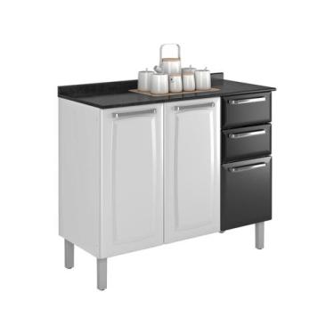 Imagem de Balcão Itatiaia 3pts Luce Ig3g2-105, Preto e Branco