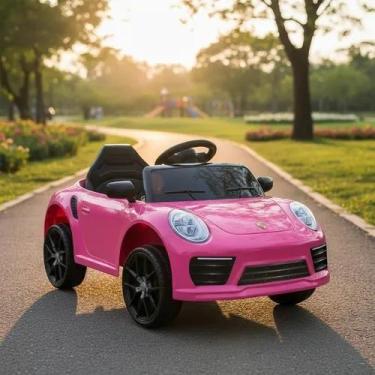 Imagem de Carro Eletrico Infantil Veículo com Luz Música Bateria 12v e Controle 