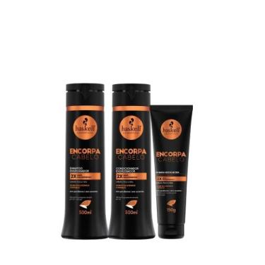 Imagem de Kit Haskell Encorpa Cabelo Shampoo 300ml + Condicionador 300ml + Pomad