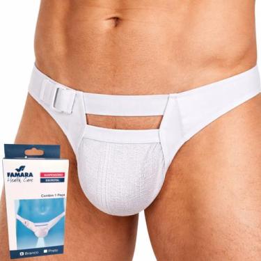 Imagem de Suspensório Escrotal Masculino Suporte Testicular Pós Cirurgia Hérnia 