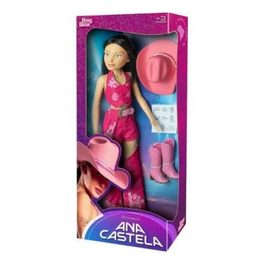 Imagem de BONECA ANA CASTELA BOIADEIRA GIGANTE 50CM COM CHAPÉU E BOTA A Estrela 