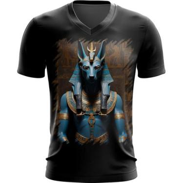 Imagem de Camiseta Gola V Deus Egípcio Anubis Mortos 2 - Kasubeck Store, Baby Lo
