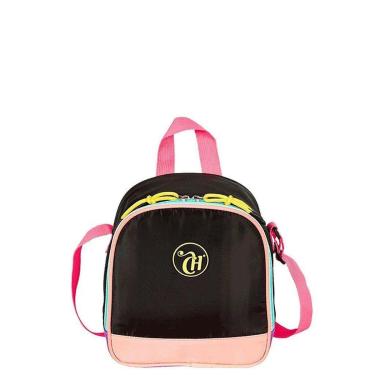 Imagem de Lancheira Sestini Grande Capricho Contrast Preto e Rosa-Unissex