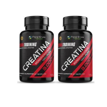 Imagem de Kit 2x Creatina Pura Monohidratada 3000mg 2x120 cps Floral-Unissex