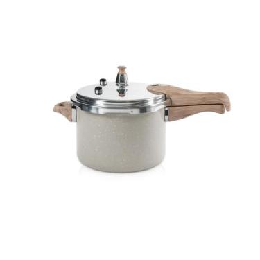 Imagem de Panela de Pressão Oster 4,5L Antiaderente Marble Edition Cream
