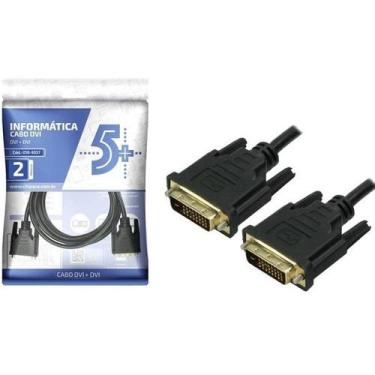 Imagem de Cabo DVI 24+1/DVI 24+1 Multimidia Preto 2 Metros 018-9557 5+