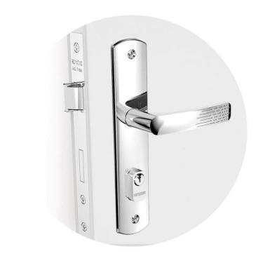 Imagem de Fechadura Soprano ESP26 Paliway Reta 40x53 PY53 Externa Cromado