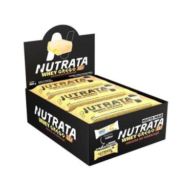 Imagem de Barra de Proteína Whey Grego 40g 12 Unidades Nutrata, Mousse de Maracu