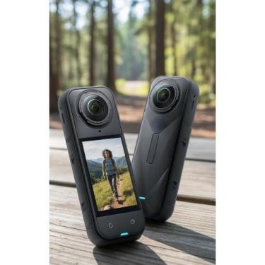 Imagem de Câmera 360º 8K 3 Lentes AI 2400mAh À Prova D'água IPX8 Preta - Congrat