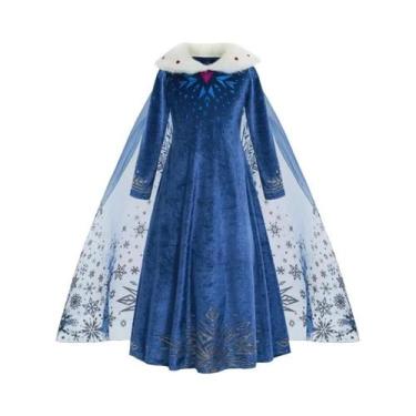 Imagem de Vestido De Princesa Frozen Elsa Anna Para Meninas, Fantasia Infantil P