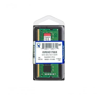 Imagem de Memória Para Notebook Kingston 8gb 2400mhz Ddr4 Cl17 Kvr24s17s8/8