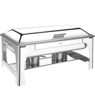 Imagem de Rechaud Aço inox GN 1/2 8,4L Tramontina Banho Maria Fogareiro Cuba
