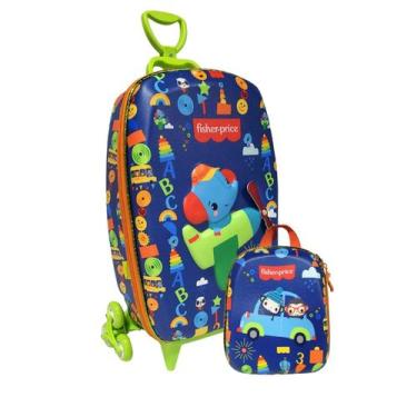Imagem de Mochila Rodas 3D Lancheira Fisher Price Avião Infantil - Diplomata