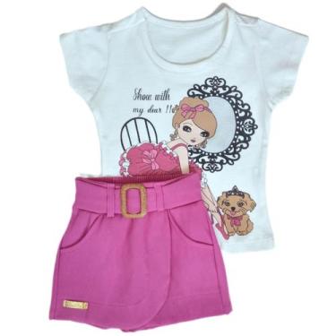 Imagem de Conjunto infantil  menina short-saia  roupa criança - Mini Fashionista