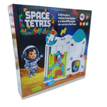 Imagem de Jogo Tabuleiro Space Tetris Brinquedo De Encaixar - Paki Toys