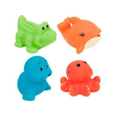 Imagem de Bichinhos de Banho Animais Aquaticos 4 Unidades Buba 11781
