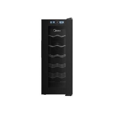 Imagem de Adega Climatizada Midea MDRW066FGGGL3 12 Garrafas Vidro Duplo Preto Bivolt