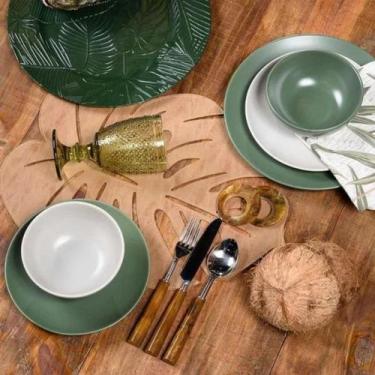 Imagem de Lugar Americano Dupla Face Avulso Leaf 36cm x 45cm CopaCia Caramelo - 